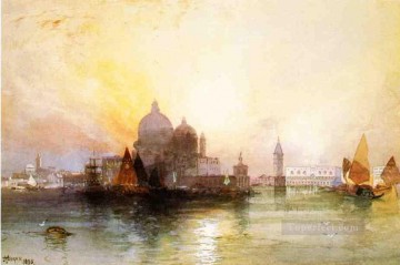 Venecia clásica Painting - Una vista del barco marino Thomas Moran Venecia